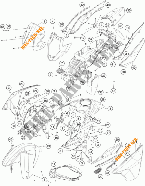 PLASTIK für KTM 1190 ADVENTURE R ABS 2016