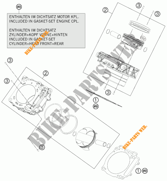 ZYLINDER für KTM 1190 ADVENTURE R ABS 2016
