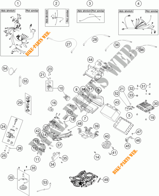 KABELBAUM ELEKTRIC für KTM 1190 ADVENTURE R ABS 2016