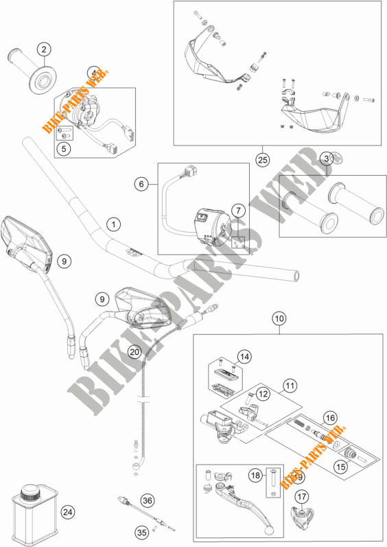 LENKER / STEUERUNG für KTM 1190 ADVENTURE R ABS 2016