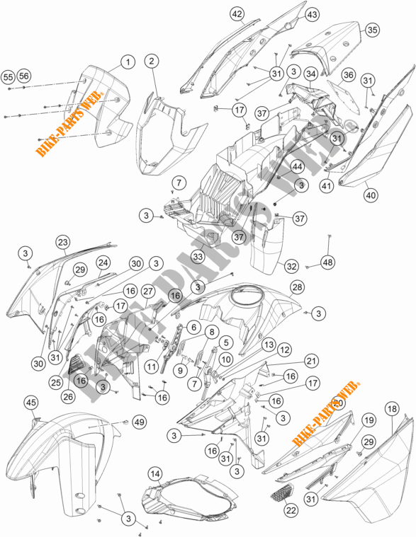 PLASTIK für KTM 1190 ADVENTURE R ABS 2015