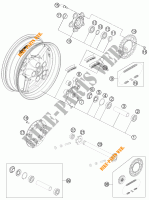 HINTERRADFELGE für KTM 1190 RC8 R WHITE 2011