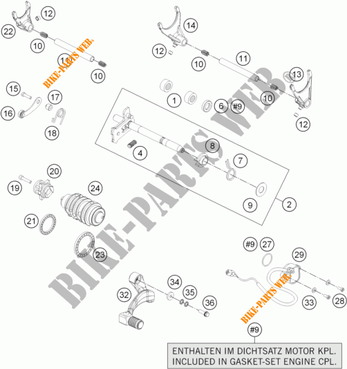 GETRIEBE SCHALT für KTM 1190 ADVENTURE R ABS 2015