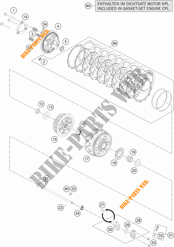 KUPPLUNG für KTM 1190 ADVENTURE R ABS 2015