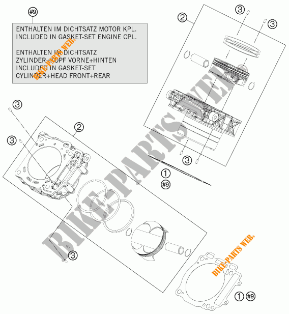 ZYLINDER für KTM 1190 ADVENTURE R ABS 2015