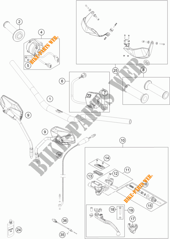 LENKER / STEUERUNG für KTM 1190 ADVENTURE ABS GREY 2015