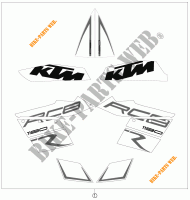 AUFKLEBER für KTM 1190 RC8 R BLACK 2011