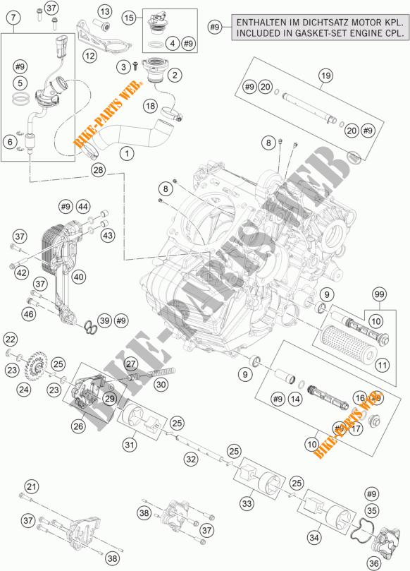 OLPUMPE für KTM 1190 ADVENTURE ABS GREY WES. 2015
