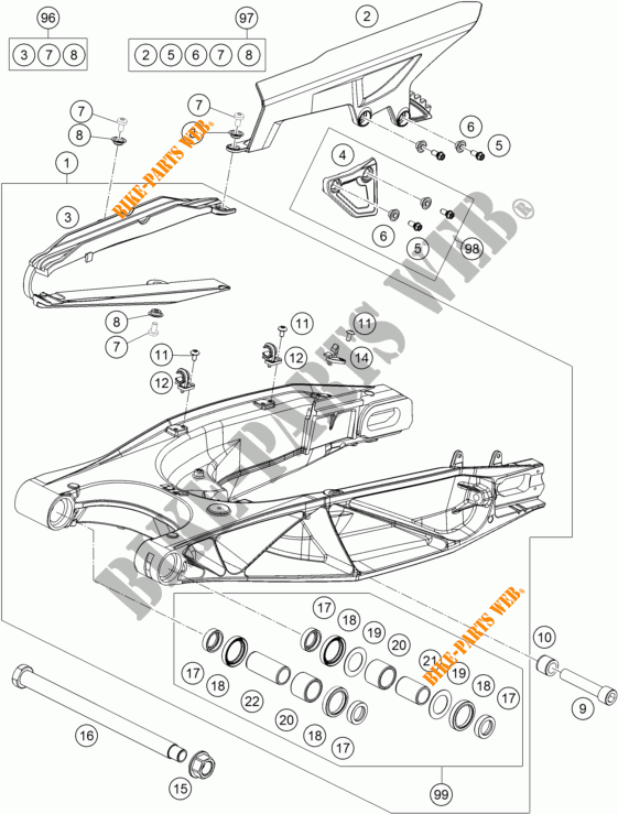 SCHWINGE für KTM 1190 ADVENTURE ABS GREY WES. 2015
