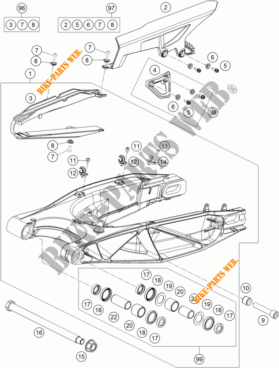 SCHWINGE für KTM 1190 ADVENTURE ABS ORANGE 2015