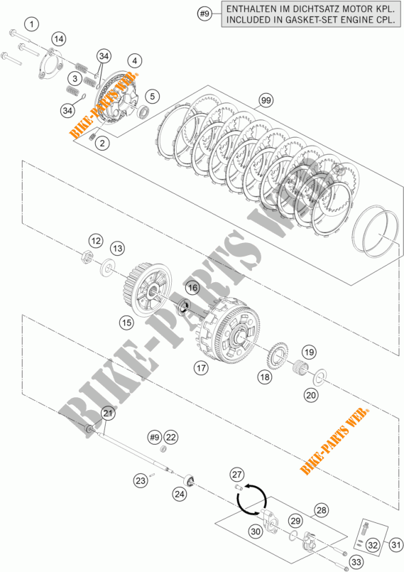 KUPPLUNG für KTM 1050 ADVENTURE ABS 2016
