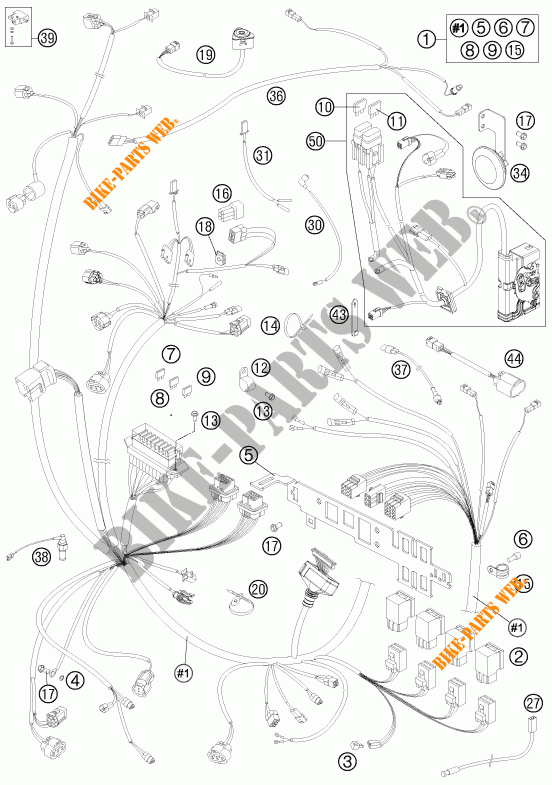 KABELBAUM ELEKTRIC für KTM 990 ADVENTURE R 2012