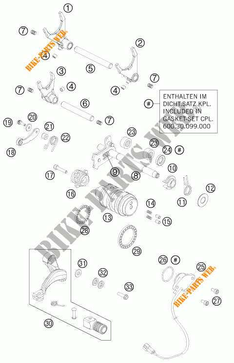 GETRIEBE SCHALT für KTM 990 ADVENTURE DAKAR EDITION 2011