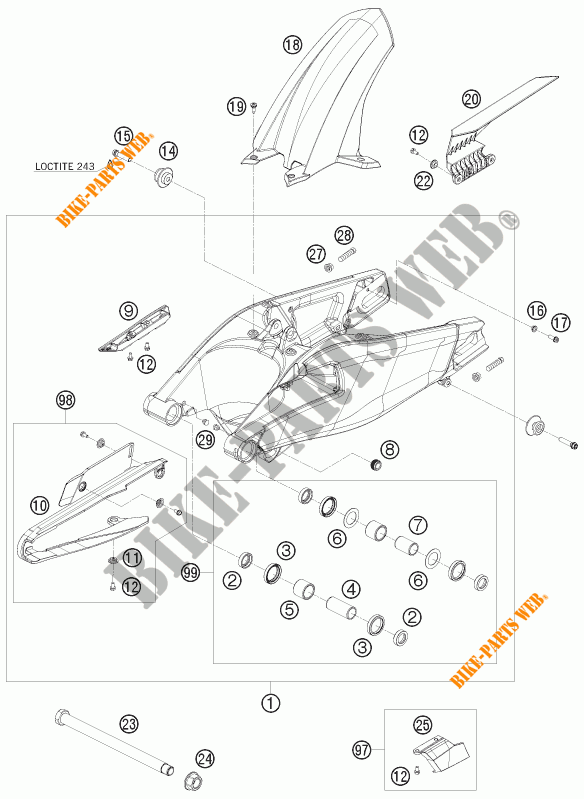 SCHWINGE für KTM 1190 RC8 R 2009
