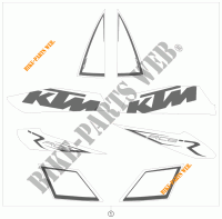 AUFKLEBER für KTM 1190 RC8 R 2009
