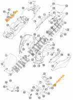 PLASTIK für KTM 990 SUPERMOTO T ORANGE ABS 2012
