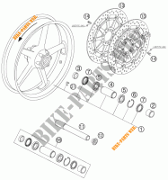 VORDERRADFELGE für KTM 950 SUPERMOTO ORANGE 2007