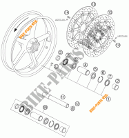 VORDERRADFELGE für KTM 950 SUPERMOTO ORANGE 2005