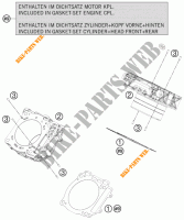 ZYLINDER für KTM 1190 RC8 WHITE 2009