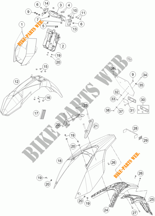 PLASTIK für KTM 690 SMC R ABS 2016