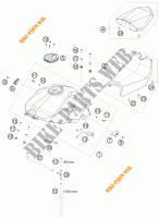 TANK / SITZBANK für KTM 1190 RC8 R LIMITED EDITION AKRAPOVIC 2009