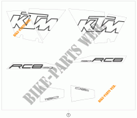 AUFKLEBER für KTM 1190 RC8 BLACK RRS 2009