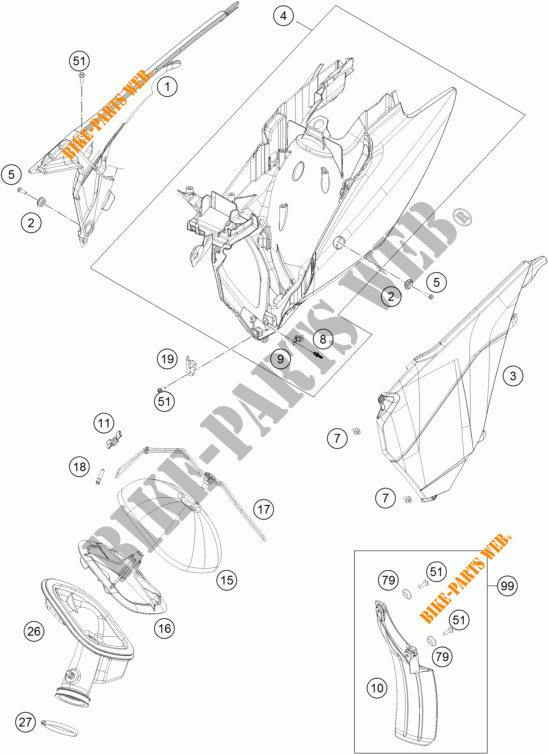 LUFTFILTER für KTM 500 XC-W 2014