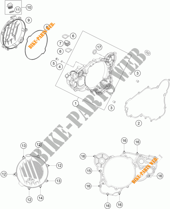 DECKEL KUPPLUNG für KTM 300 XC-W SIX DAYS 2018