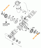KURBELWELLE / KOLBEN für KTM 300 MXC MARZOCCHI/OHLINS 13LT 1996