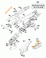 SCHWINGE für KTM 300 MXC MARZOCCHI/OHLINS 13LT 1996