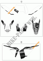 AUFKLEBER für KTM 250 XCF-W SIX DAYS 2011