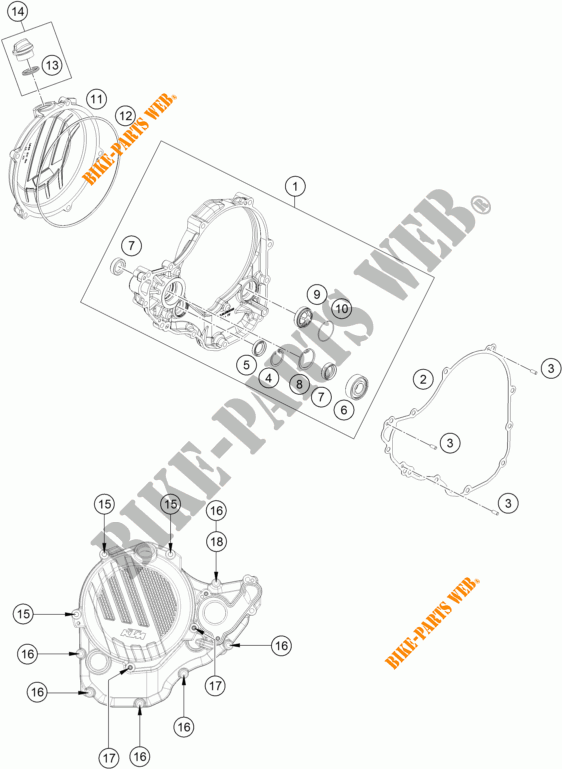 DECKEL KUPPLUNG für KTM 250 XC-F 2016
