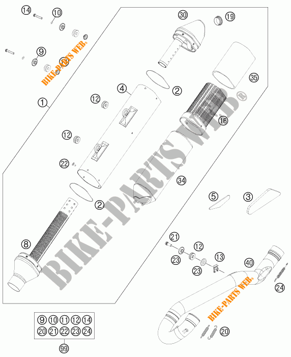AUSPUFF für KTM 450 XC-W 2016