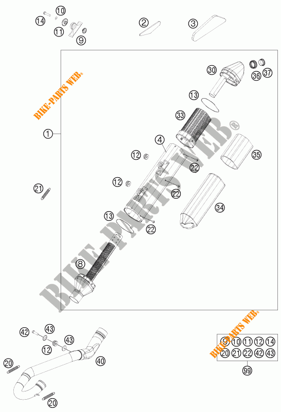 AUSPUFF für KTM 350 XCF-W 2015
