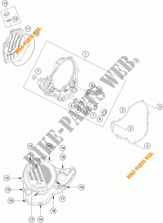 DECKEL KUPPLUNG für KTM 350 XC-F 2016