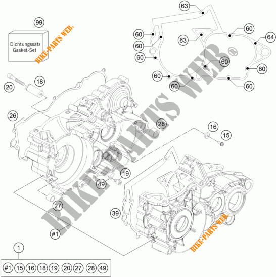 MOTORGEHÄUSE für KTM 250 XC 2016