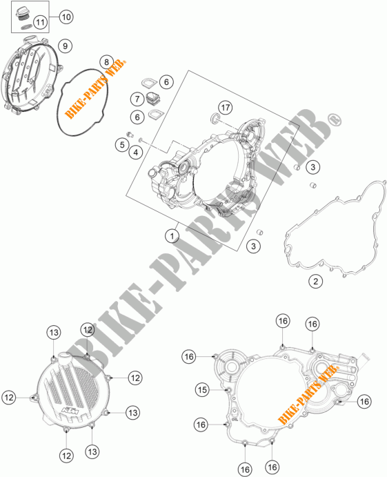DECKEL KUPPLUNG für KTM 250 XC-W TPI 2018