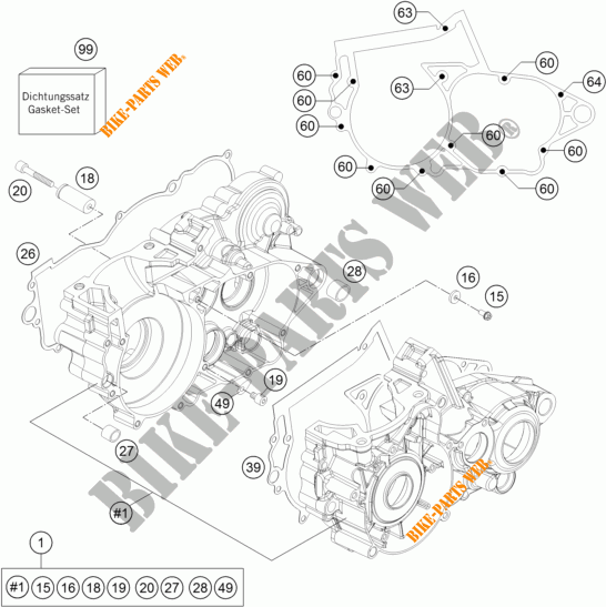 MOTORGEHÄUSE für KTM 250 XC-W 2013