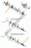 GETRIEBE VORGELEGEWELLE für KTM 640 LC4-E ORANGE 18L 2002