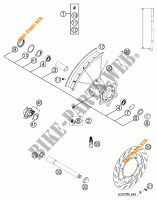 VORDERRADFELGE für KTM 640 LC4-E ORANGE 18L 2002