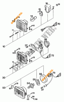 SCHEINWERFER / RÜCKLICHT für KTM 620 SUPER-COMP WP/ 19KW 1994