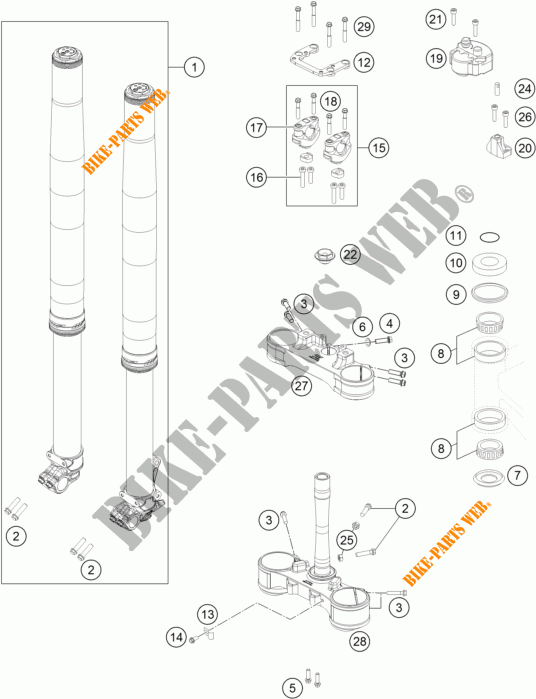 GABEL / GABELBRÜCKE für KTM 450 RALLY FACTORY REPLICA 2015