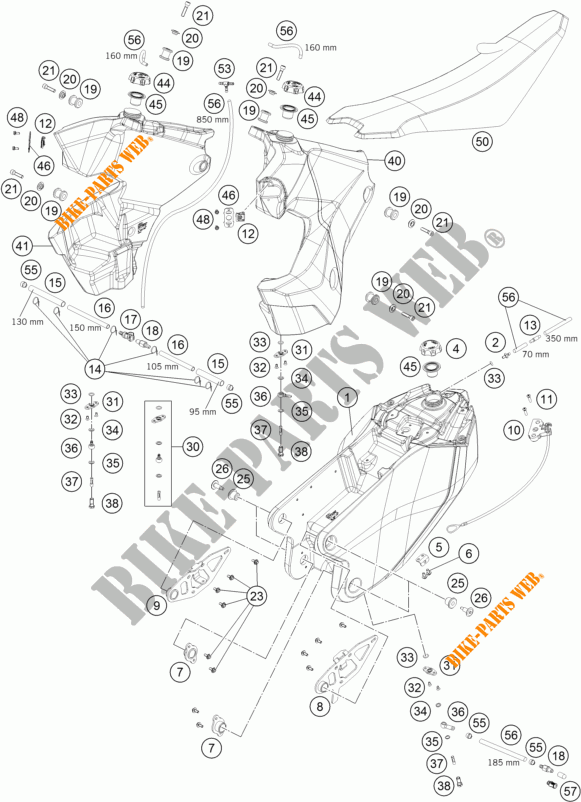 TANK / SITZBANK für KTM 450 RALLY FACTORY REPLICA 2015