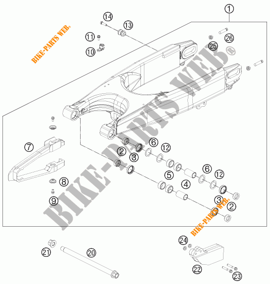 SCHWINGE für KTM 450 RALLY FACTORY REPLICA 2014