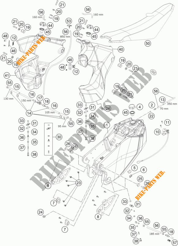 TANK / SITZBANK für KTM 450 RALLY FACTORY REPLICA 2016