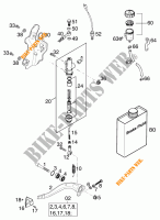 BREMSPUMPE HINTEN für KTM 520 EXC RACING 2001