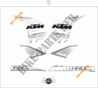 AUFKLEBER für KTM RC 390 WHITE ABS 2016