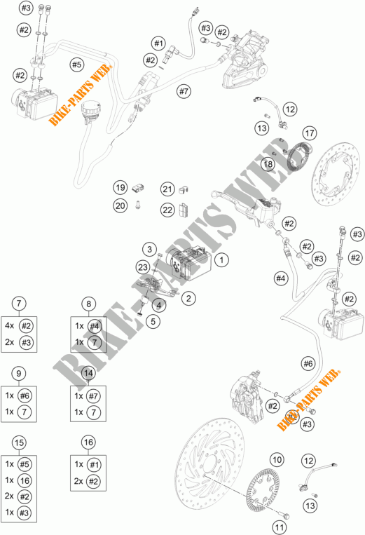 BREMSSYSTEM ABS für KTM RC 390 WHITE ABS 2016