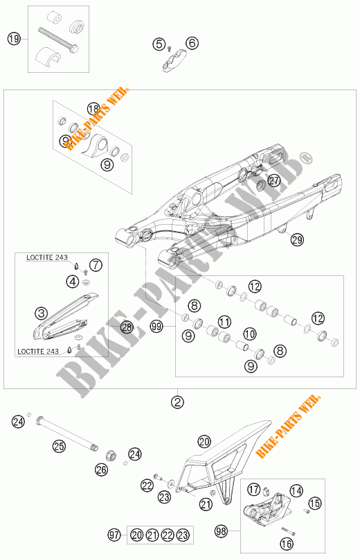 SCHWINGE für KTM 530 EXC CHAMPION EDITION 2010