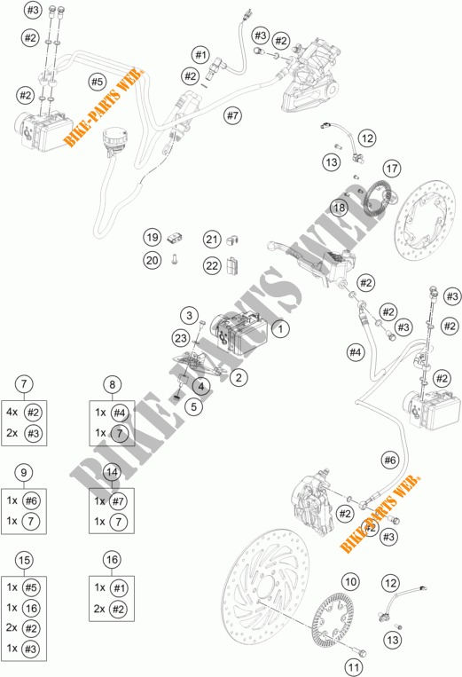 BREMSSYSTEM ABS für KTM RC 390 WHITE ABS 2015